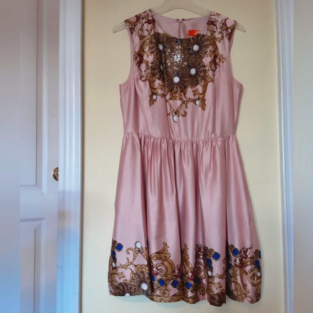 Silky Joe Fresh Ornate Print Mini Dress